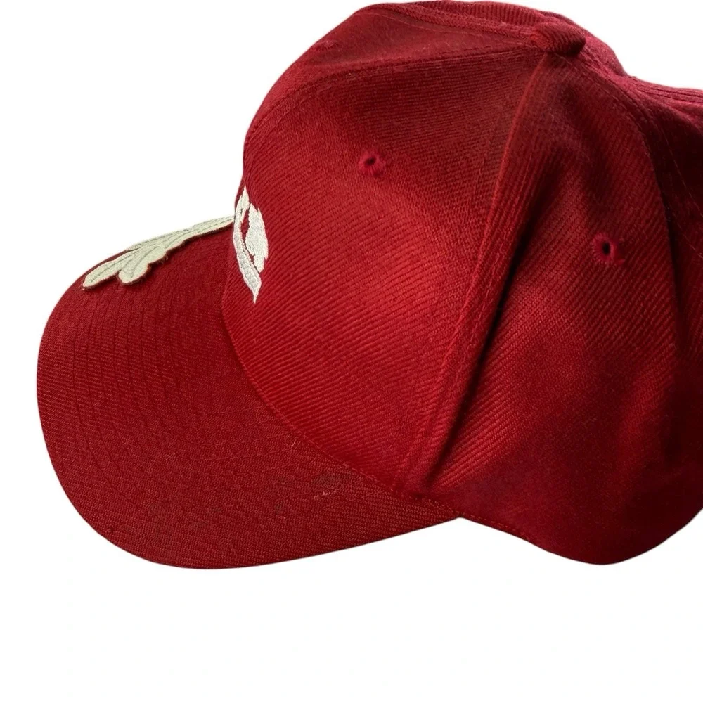 South Vietnam ARVN Military Rank Insignia Red Snapback Hat Floral